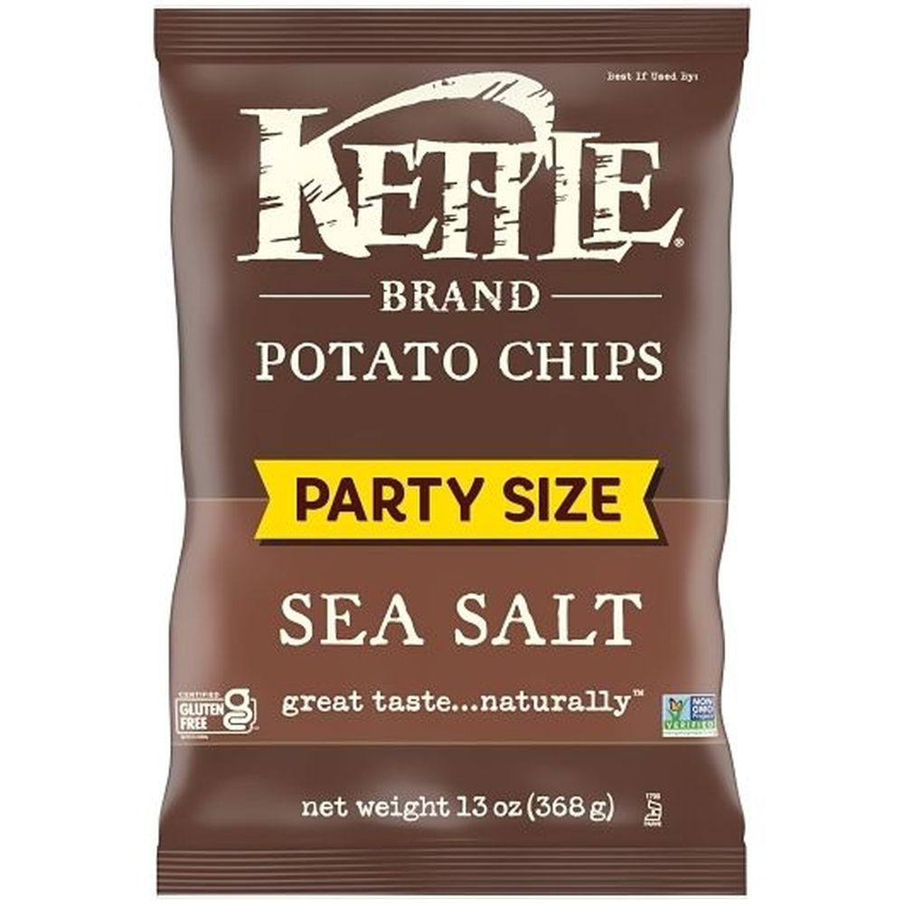 Kettle Foods Sea Salt Potato Chips, 13 Ounce -- 9 per case.