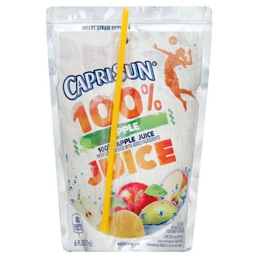 Capri Sun Apple Splash Juice, 6 Ounce -- 40 per case.