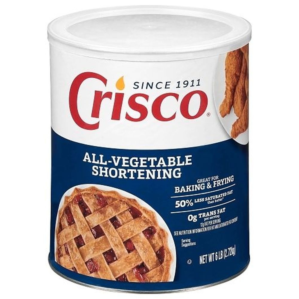 Crisco Regular All Vegetable Shortening, 6 Pound Can -- 6 per case
