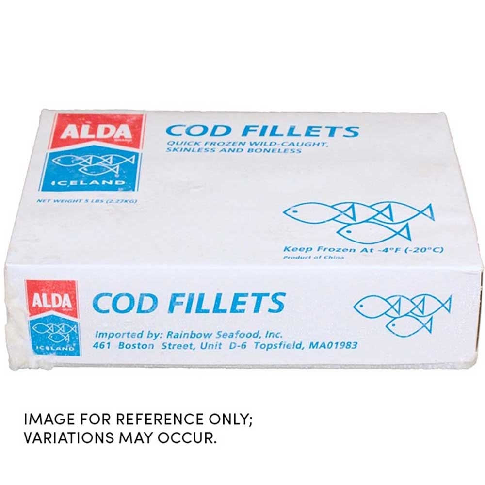 Frozen Seafood 1 To 3 Count Cod Fillet, 5 Pound -- 10 per case.