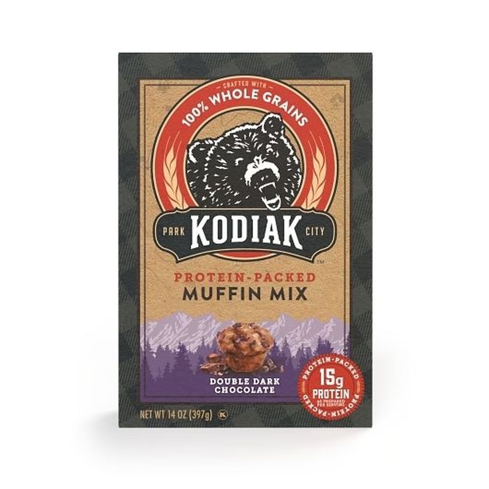 Kodiak Cakes Double Chocolate Power Bake Protein Muffin Mix, 14 Ounce -- 6 per case