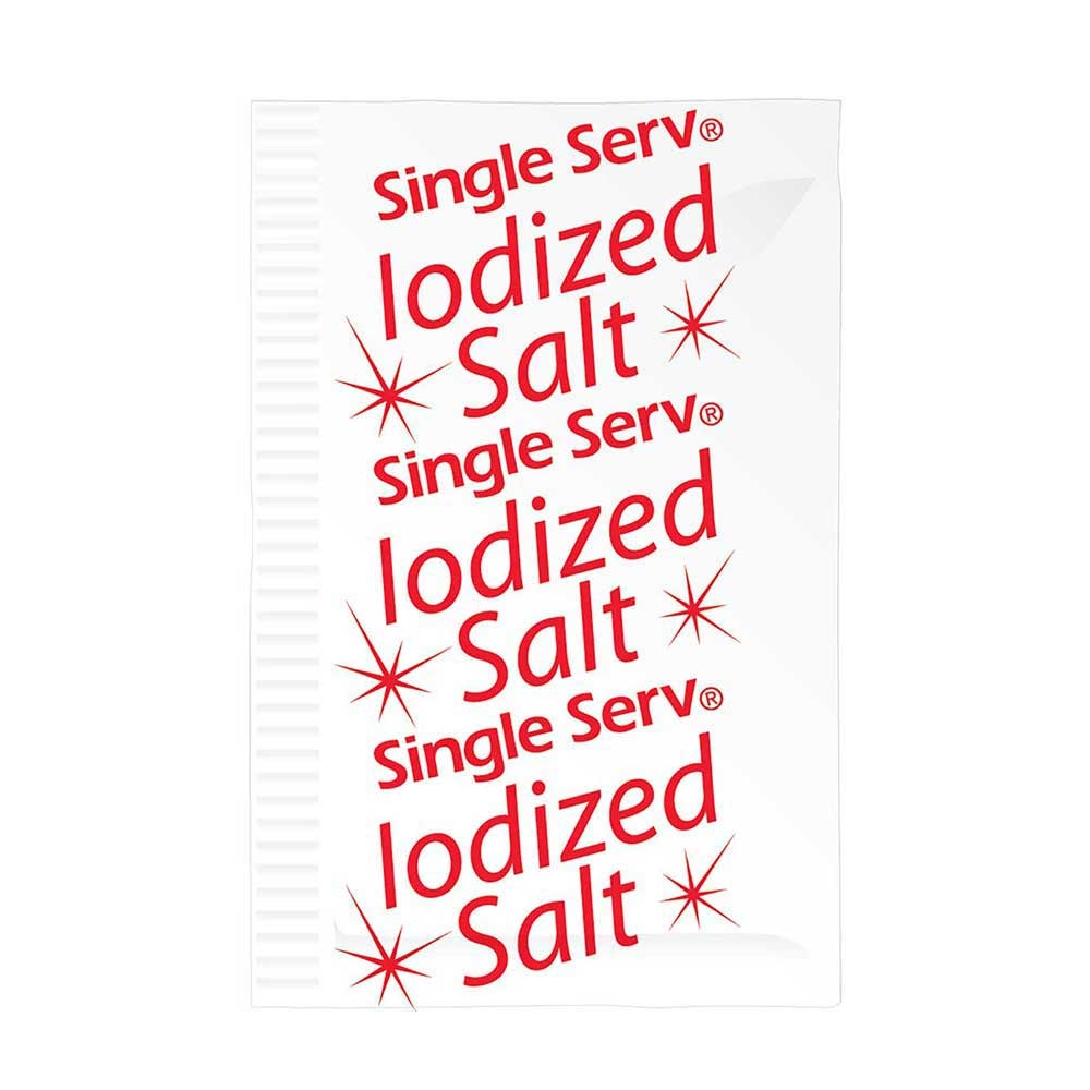Single Serv Flat Salt Packet, 0.75 Gram -- 3000 per case.