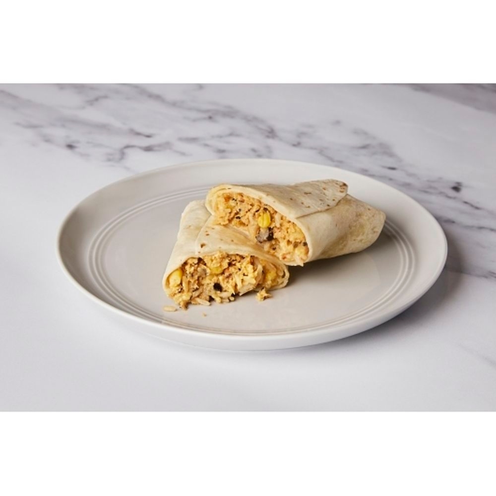 Chicken Rice and Corn Burrito