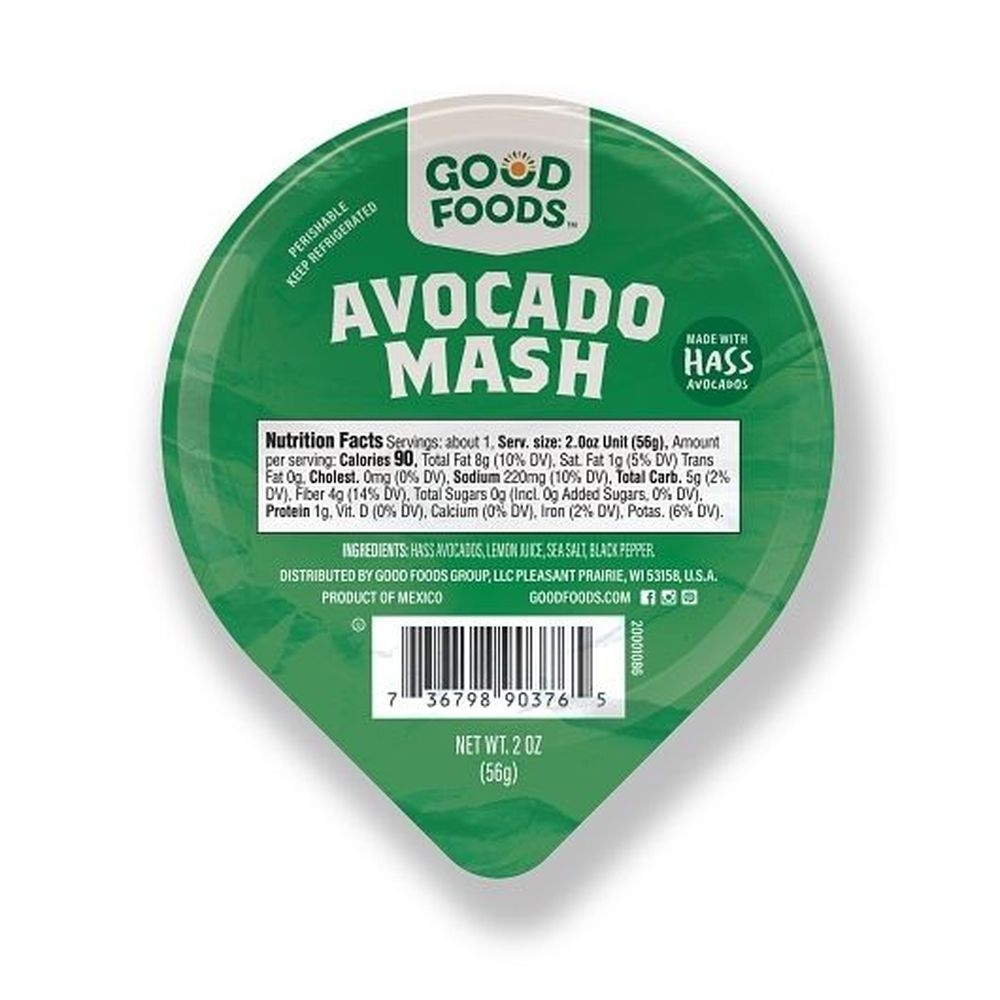 Good Foods Avocado Mash with Sea Salt and Black Pepper, 2 Ounce -- 50 per case