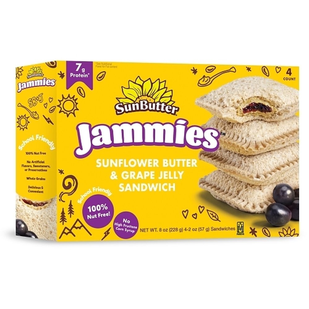 Jammies Sunflower Butter and Grape Jelly Sandwich