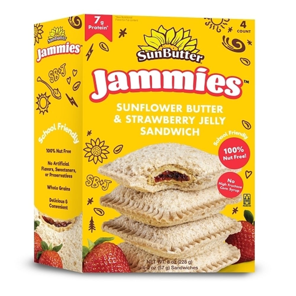 Jammies Sunflower Butter and Strawberry Jelly Sandwich