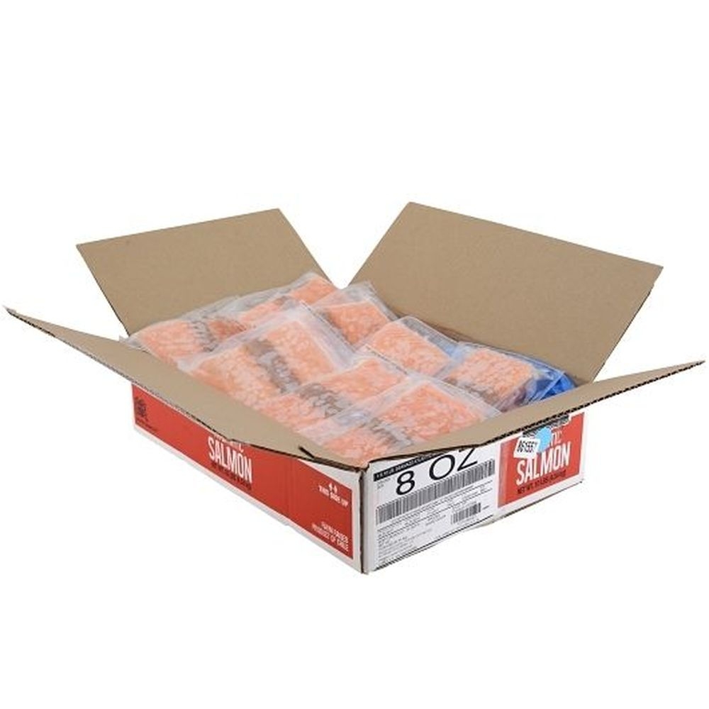 Seamazz Skinless Boneless Vacuum Packed Salmon Portion, 8 Ounce -- 20 per case