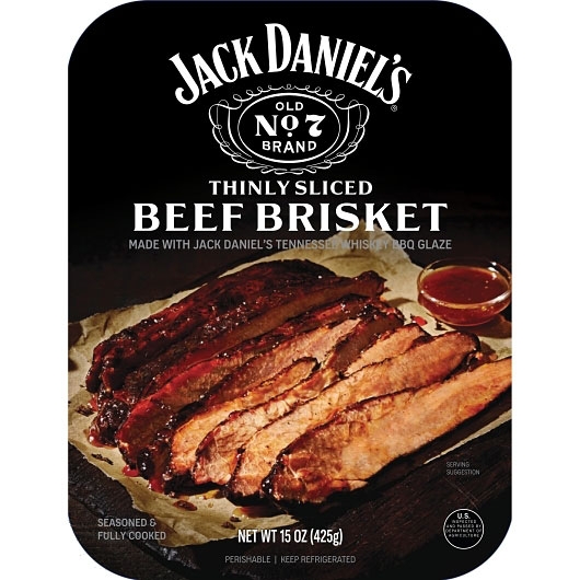 Jack Daniels Fully Cooked Seasoned and Thinly Sliced Beef Brisket, 15 Ounce - 6 per case