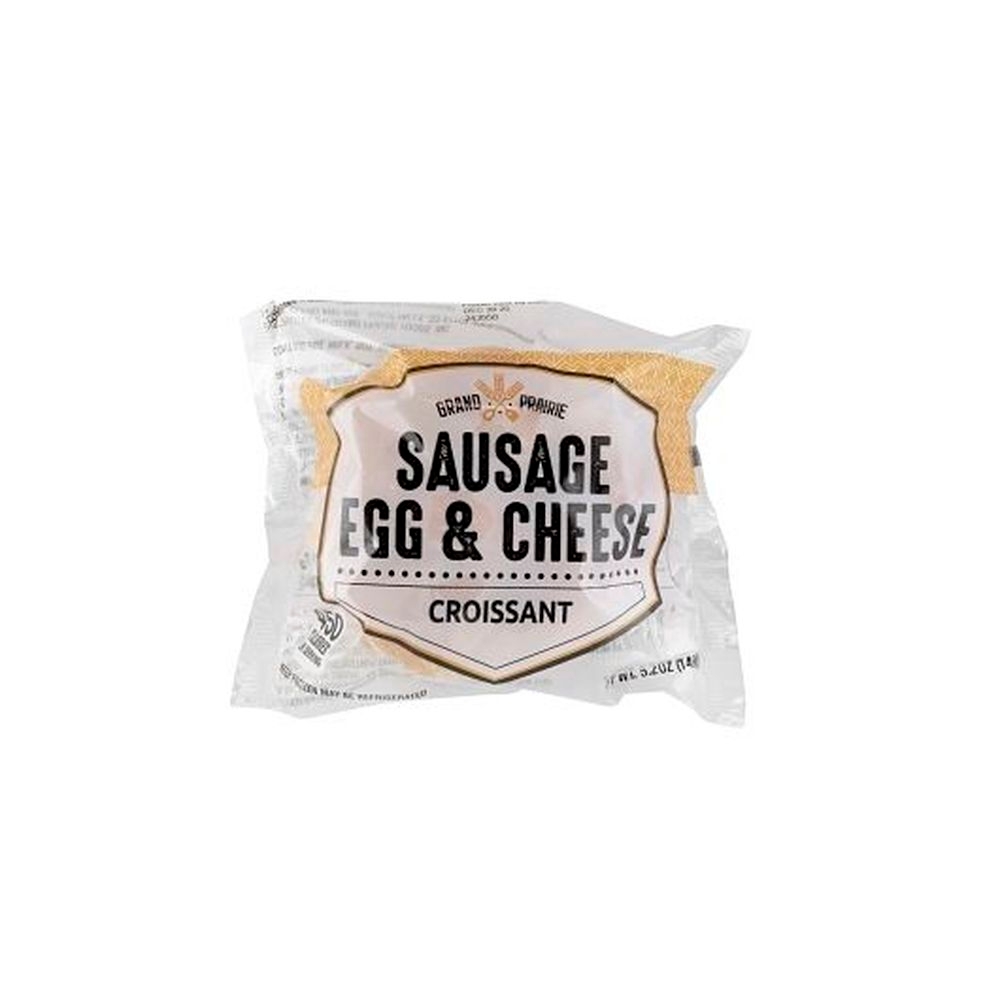 Grand Prairie Foods Sausage Egg and Cheese Croissant Sandwich, 5 Ounce -- 24 per case