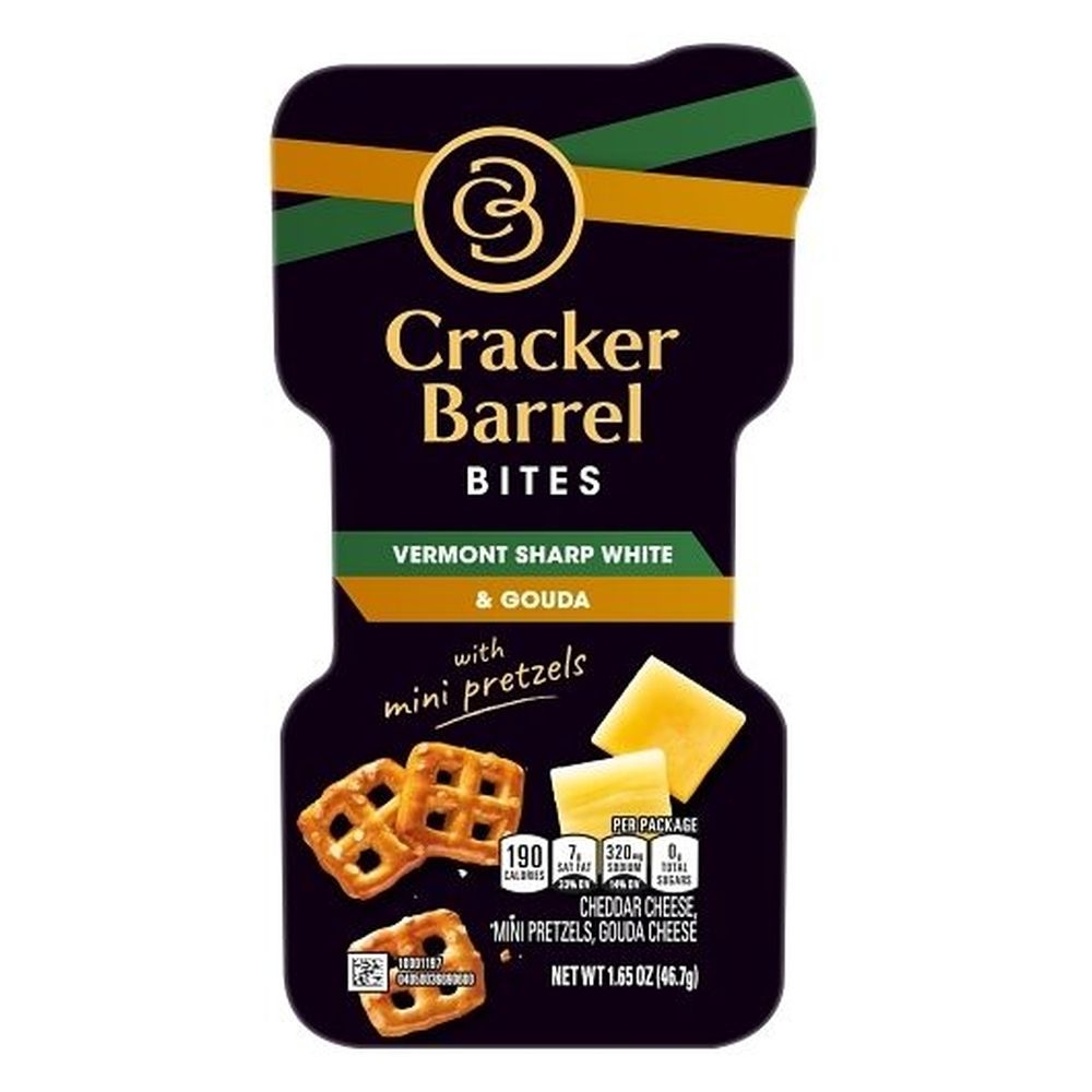 Vermont Sharp White Cheddar and Gouda Bites with Mini Pretzels