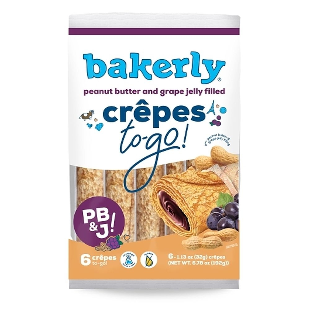 Peanut Butter and Grape Jelly Filled Crepes