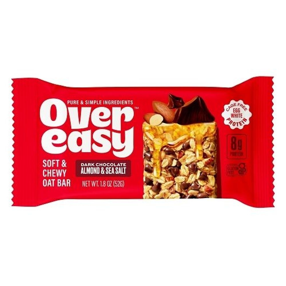 Over Easy Dark Chocolate Almond Sea Salt Soft and Chewy Oat Bar, 1.8 Ounce -- 144 per case