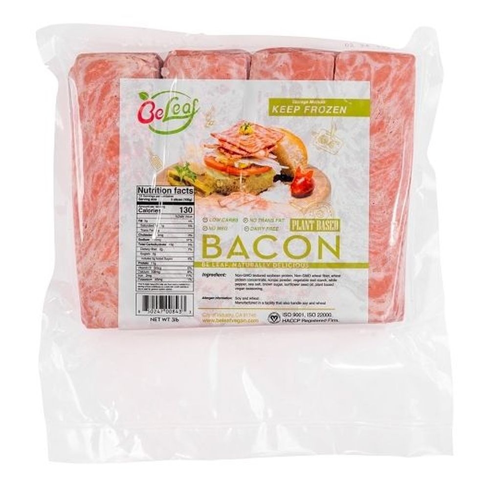 Beleaf Plant-Based Bacon, 3 Pound -- 4 per case