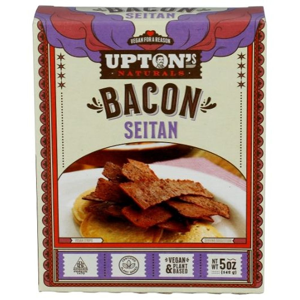 Uptons Naturals Bacon Seitan, 5 Ounce -- 6 per case