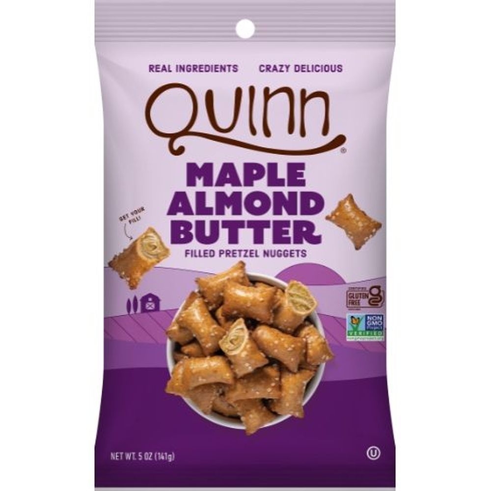 Quinn Maple Almond Butter Filled Pretzel Nuggets, 5 Ounce -- 8 per case