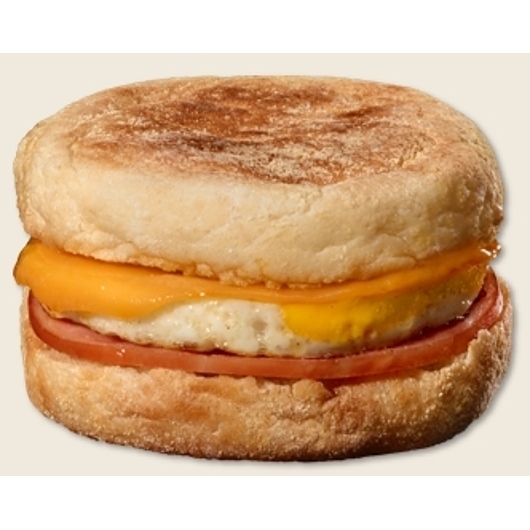 Canadian Bacon, Egg & Cheese English Muffin Sandwich