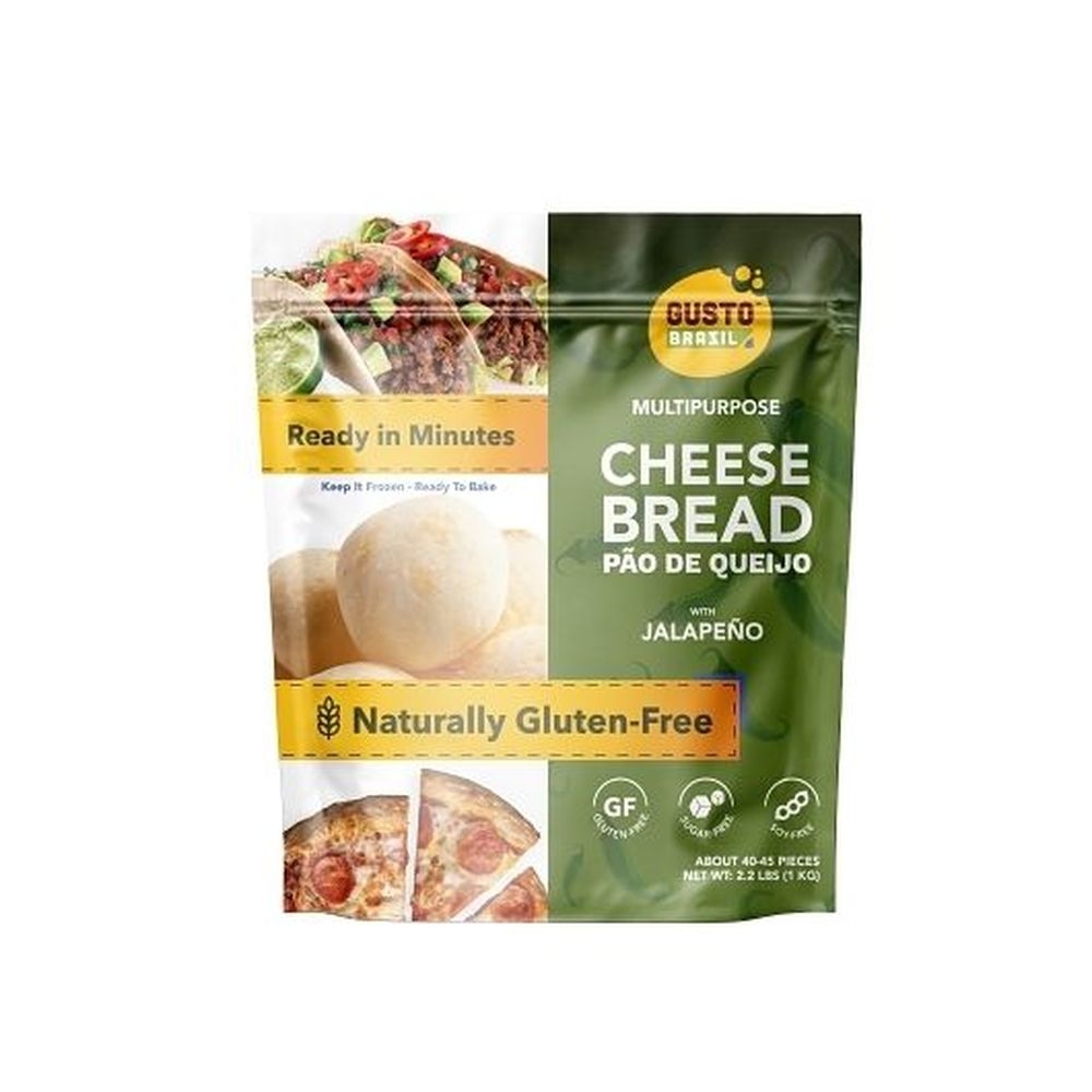 Gluten Free 22-25 Gram Jalapeno Cheese Bread Roll - 40-45 Rolls Per Bag