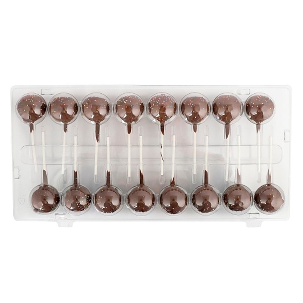 Chocolate Cake Pop with Rainbow Topping