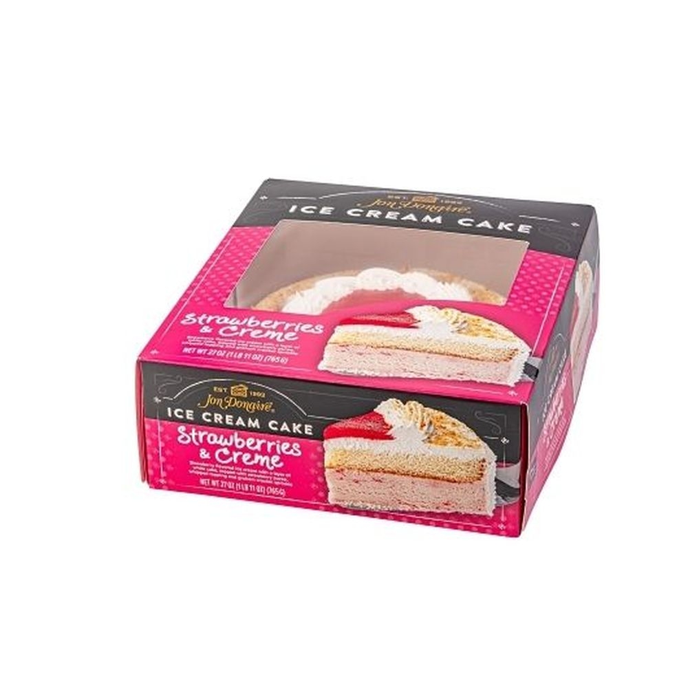 8 inch Strawberries and Crème Ice Cream Cake