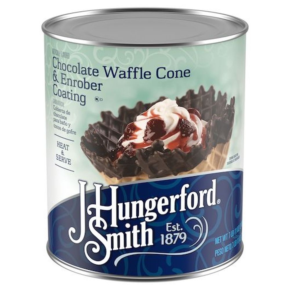 Jhs Chocolate Waffle Cone and Enrober Coating, 123 Ounce -- 3 per case