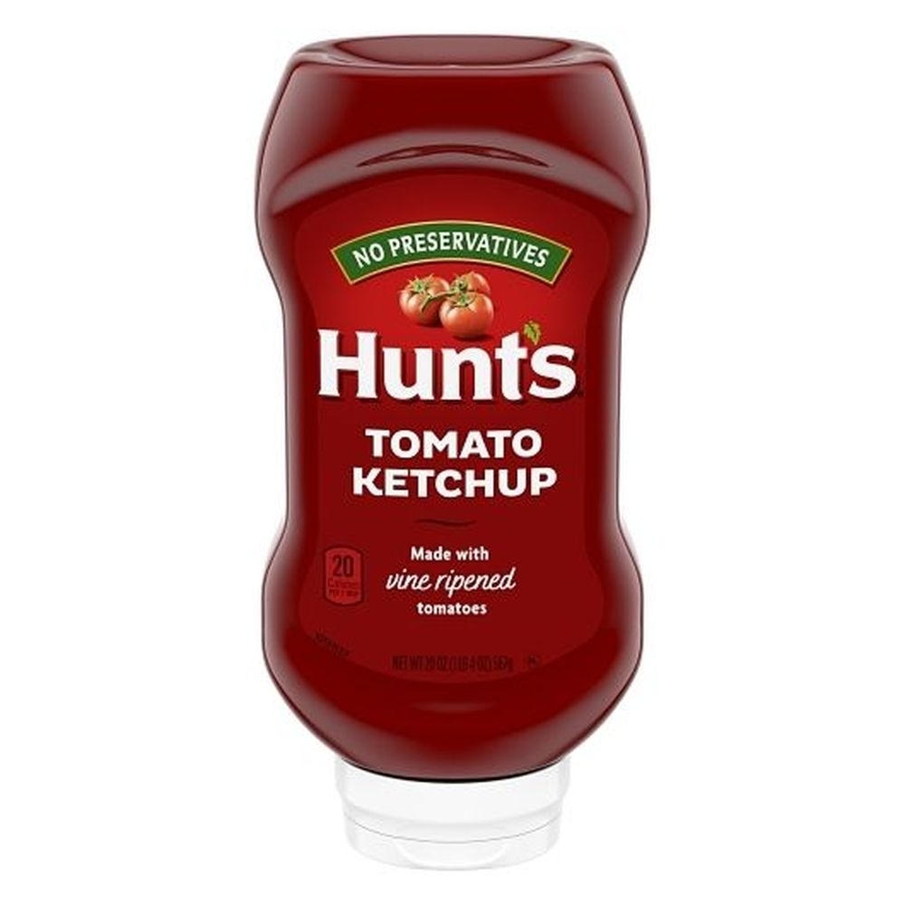 Hunts Tomato Ketchup, 20 Ounce Squeeze Bottle -- 12 per case.