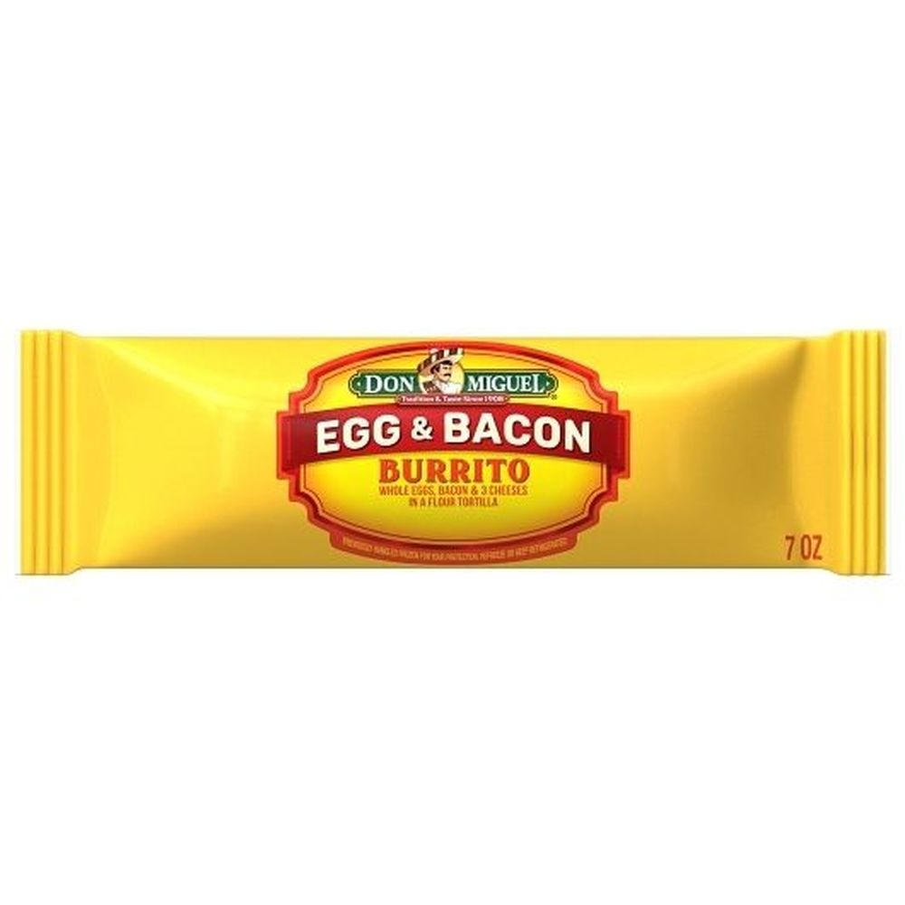 Don Miguel Bacon Egg and Cheese Burrito, 7 Ounce -- 12 per case.