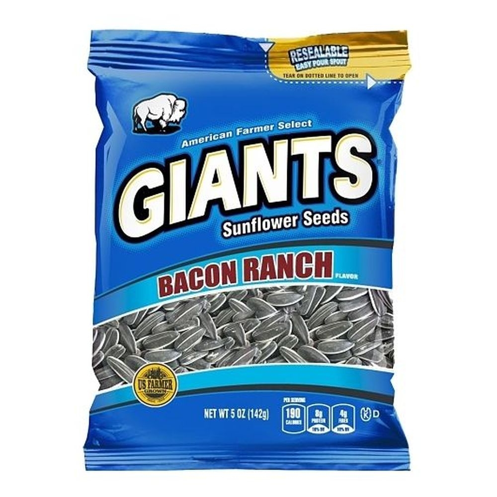 Giants Bacon Ranch Sunflower Seeds Snacks, 5 Ounce -- 12 per case