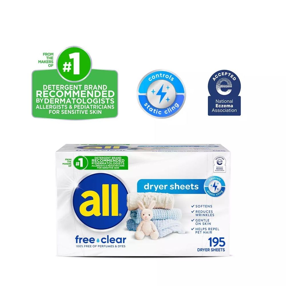 Free Clear Dryer Sheets for Sensitive Skin