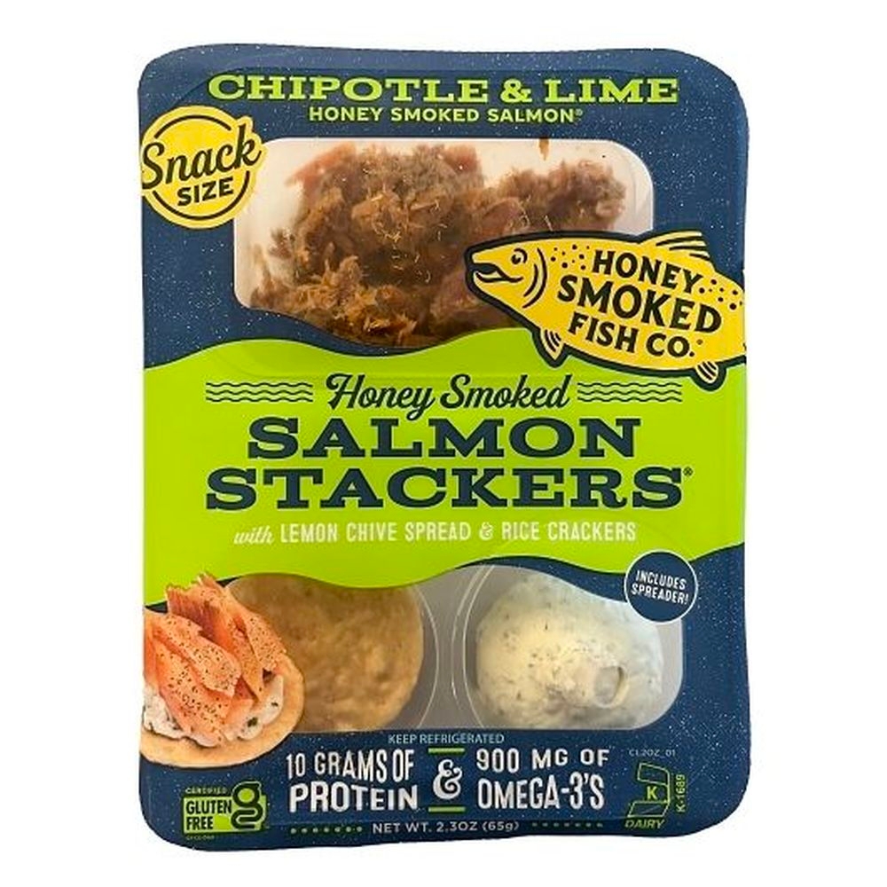 Chipotle Lime Honey Smoked Salmon Stackers