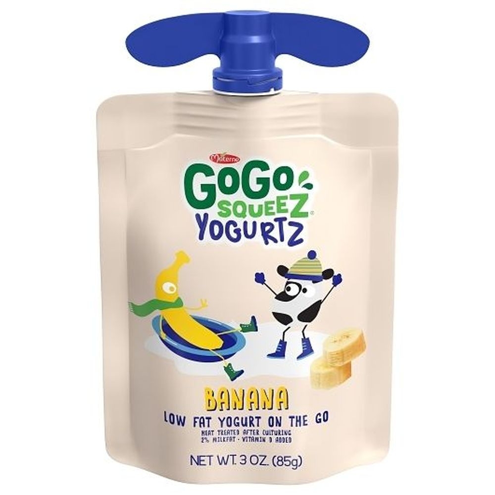 GoGo squeeZ YogurtZ on the Go Strawberry and Banana Variety Pack, 3 Ounce - 10 count per pack -- 6 packs per case