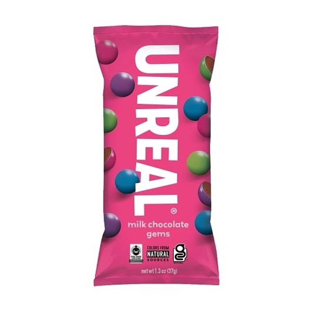 Unreal Milk Chocolate Gem Candy, 1.3 Ounce -- 72 per case.