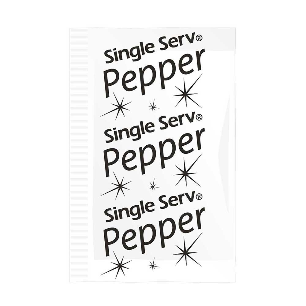 Single Serv Flat Pepper Packets, 0.1 Gram -- 3000 per case