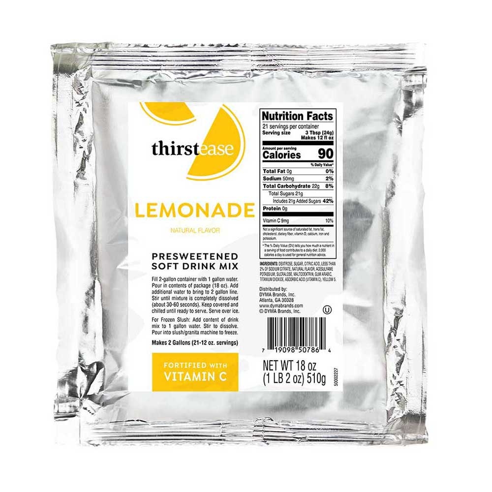 Thirst Ease Lemonade Drink Mix, 18 Ounce -- 12 per case.