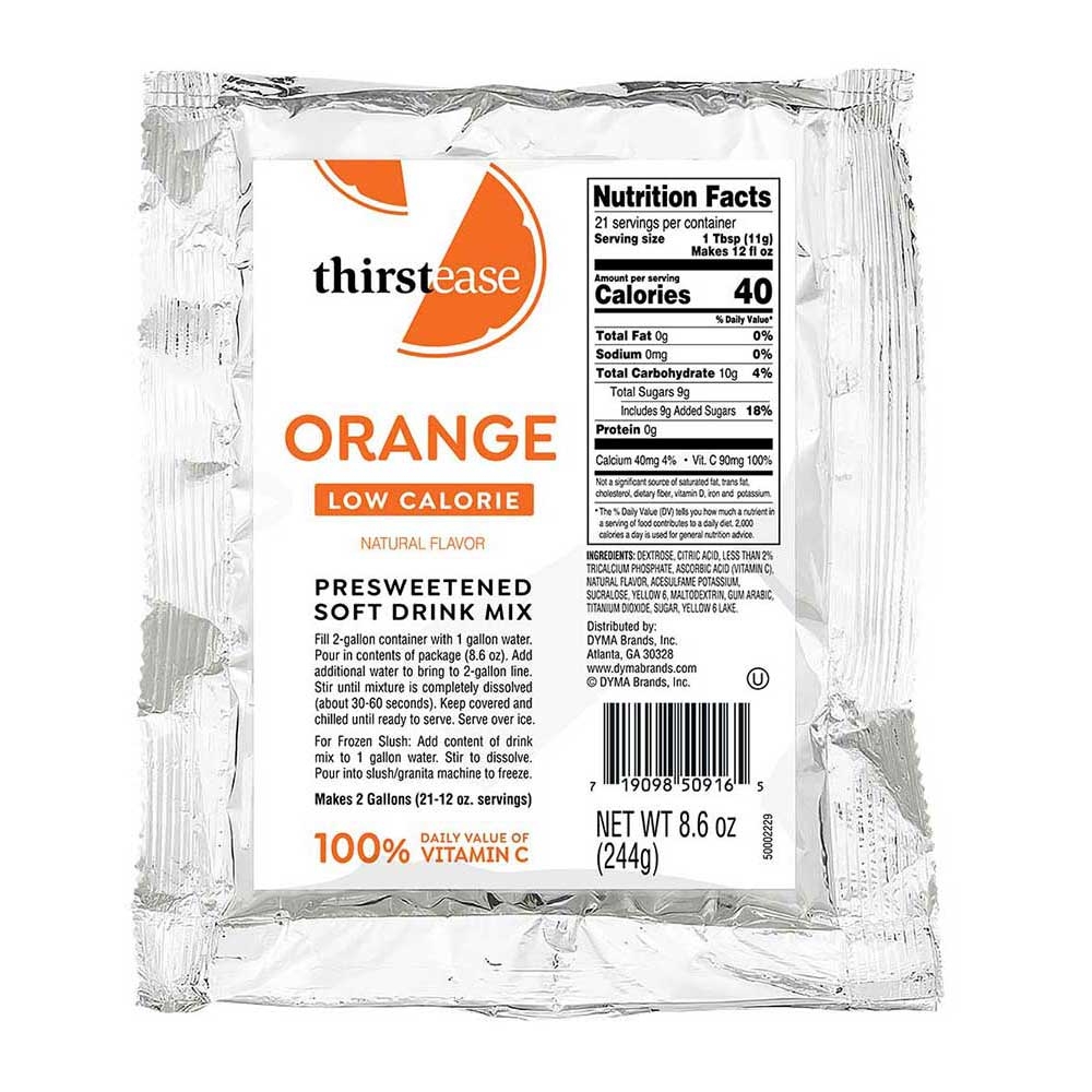 Thirst Ease Orange Drink Mix, 8.6 Ounce -- 12 per case.