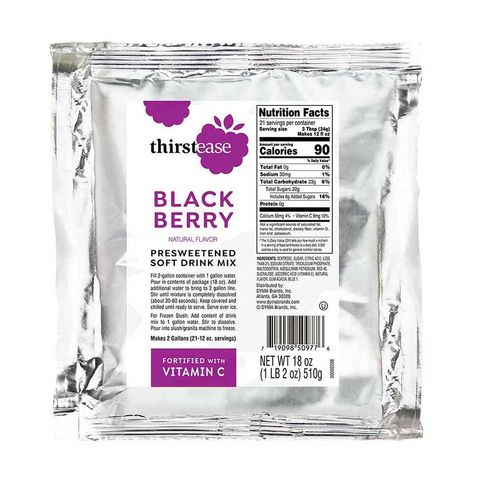 Thirst Ease Blackberry Drink Mix, 18 Ounce -- 12 per case.