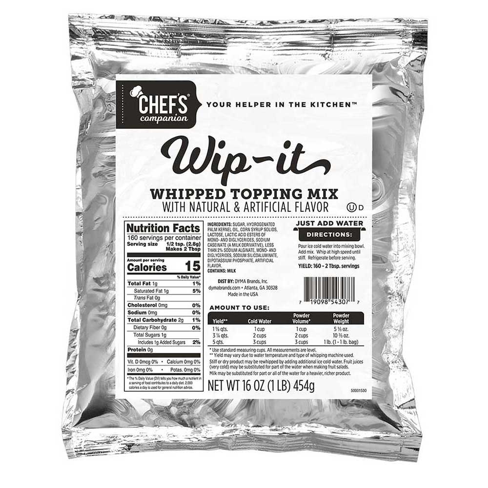 Chefs Companion Wip It Whipped Topping Mix, 1 Pound -- 12 per case.