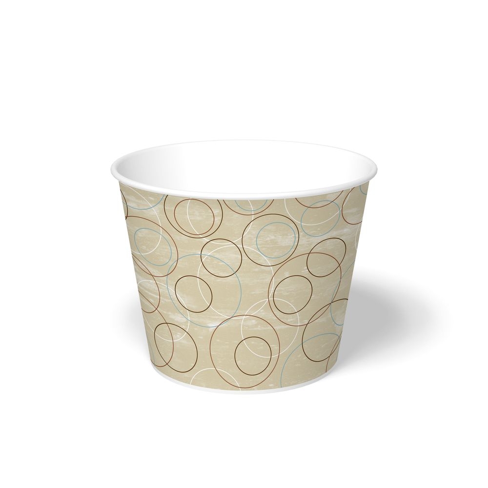 Graphic Packaging Champagne Print Pe Coated Paper Food Bucket, 130 Ounce Capacity -- 200 Per Case