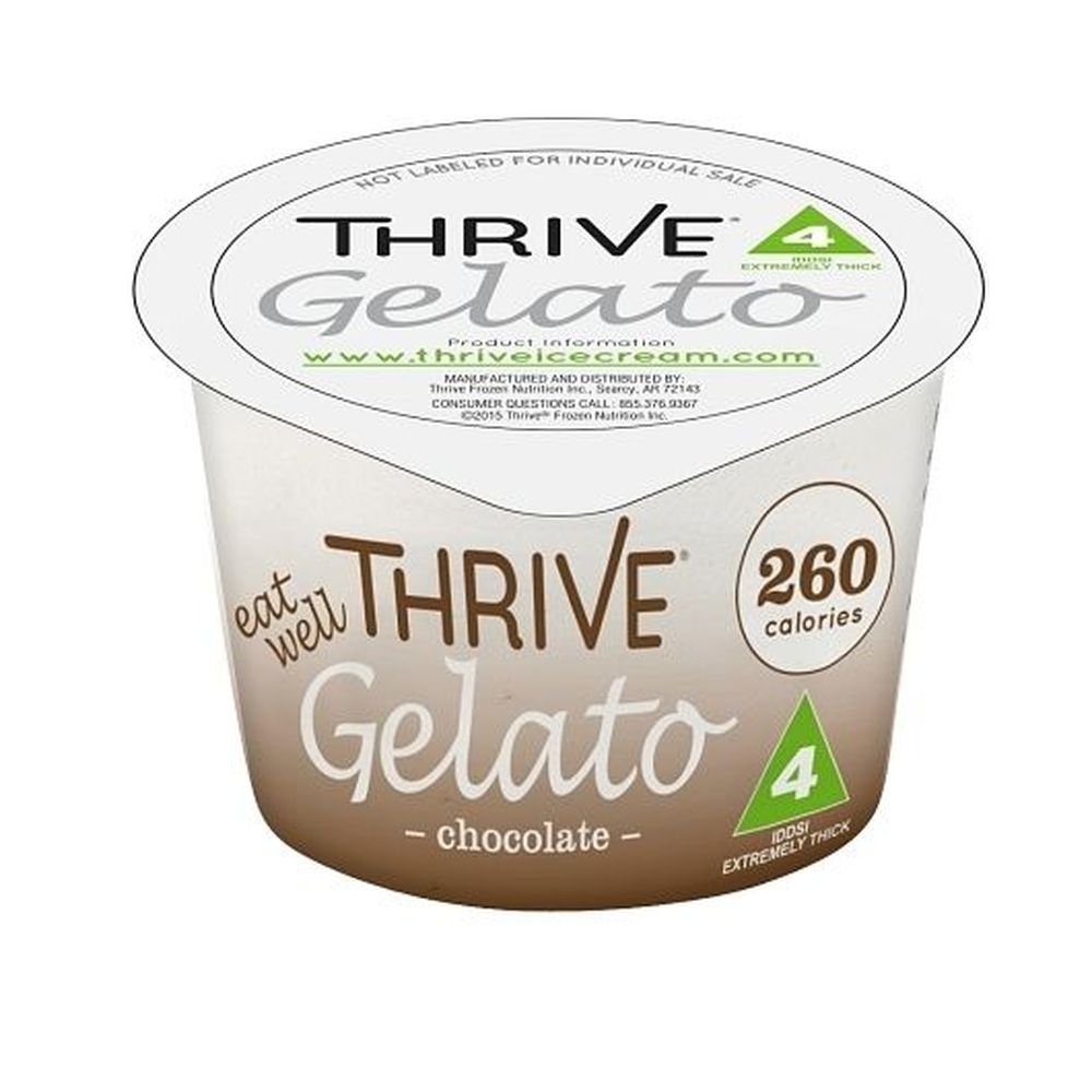 Thrive Frozen Nutrition Chocolate Gelato, 4 Fluid Ounce Cup -- 36 per case