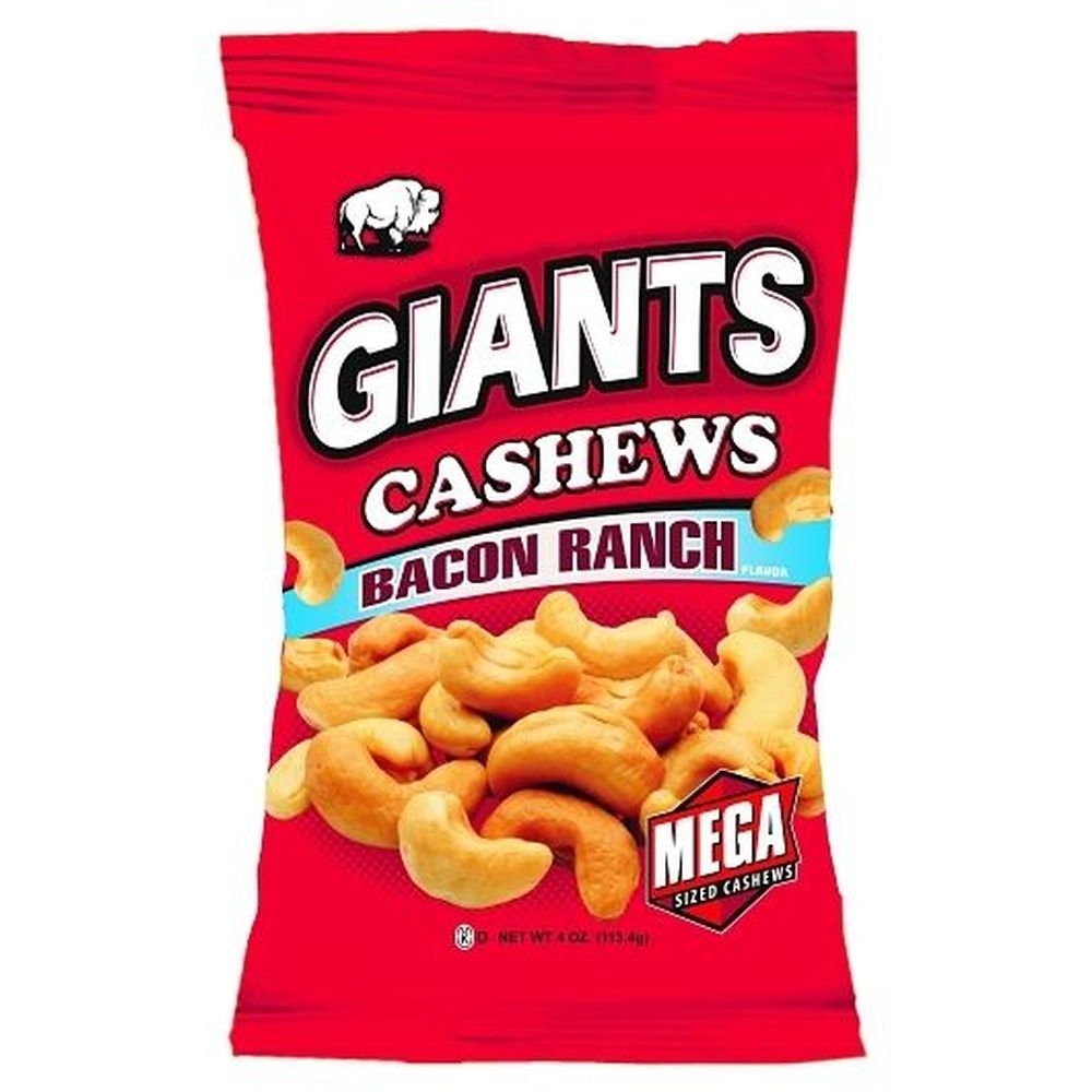 Giants Bacon Ranch Flavor Cashews, 4 Ounce -- 8 per case