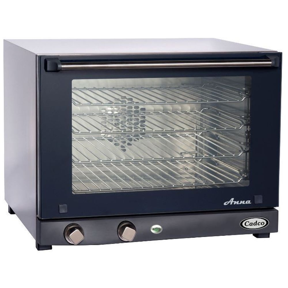 Cadco Stainless Steel Anna Half Size Compact Convection Oven, 23.63 x 18.63 x 23.75 inch.