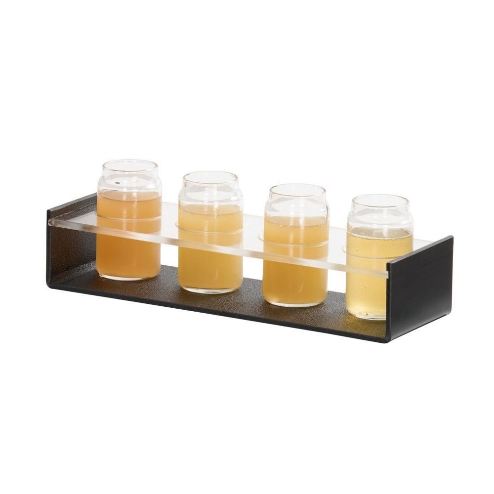 Cal-mil Classic Black And Clear Abs Base Taster Caddy,4 X 13 X 2.5 Inch