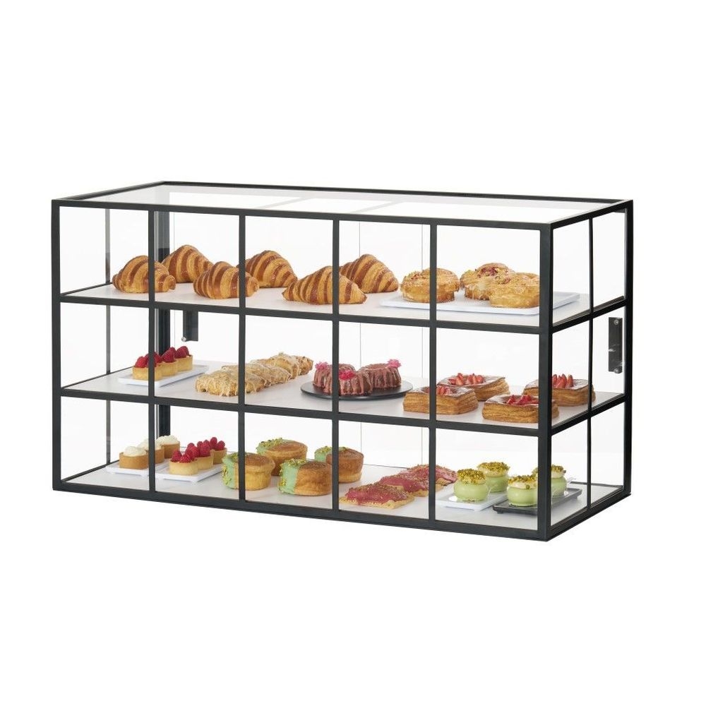 Cal-mil Monterey Collection Three Tier Rectangle Bakery Display Case, 17 X 42 X 23.25 Inch