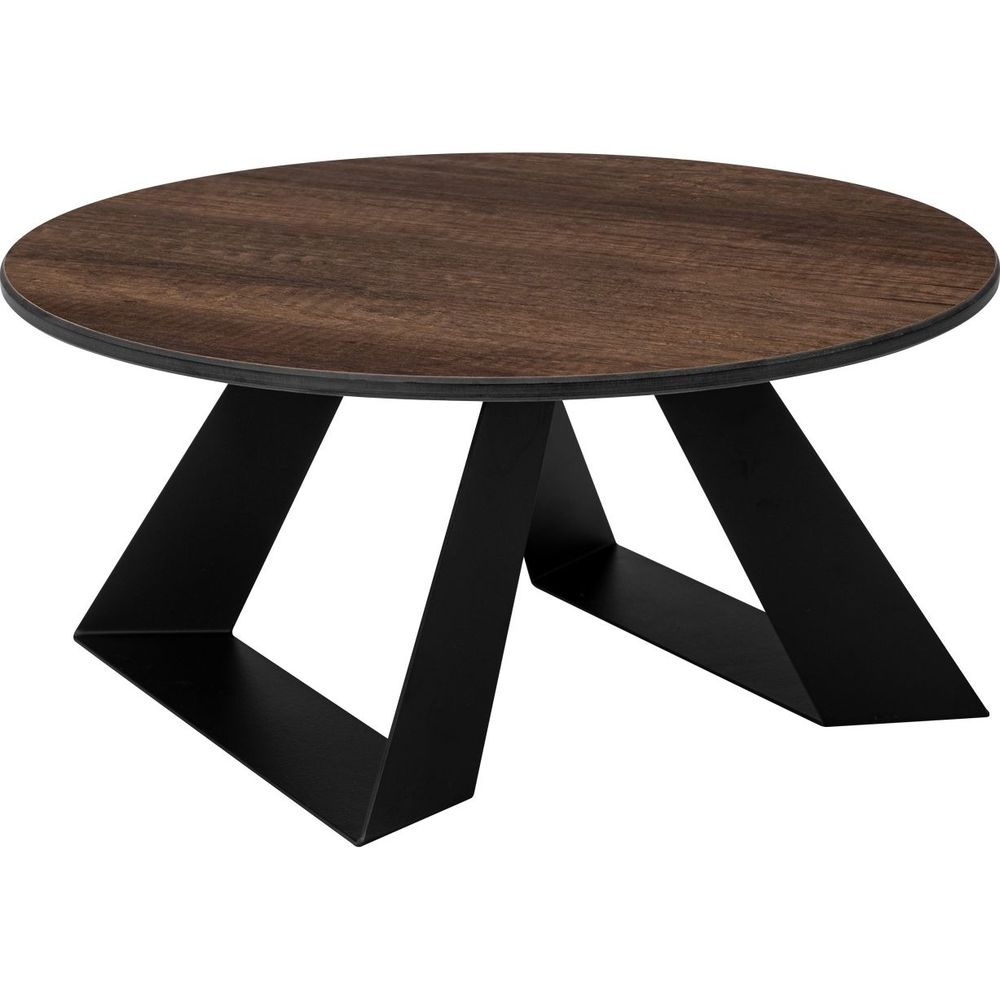 Alto Round Walnut HPL Riser with 6 inch Black Legs