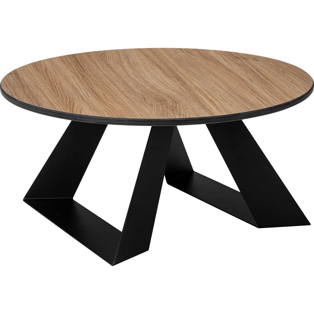 Alto Round Natural Wood HPL Riser with 6 inch Black Legs