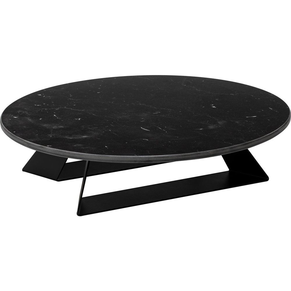 Alto Round Black Marble HPL Riser with 3 inch Black Legs