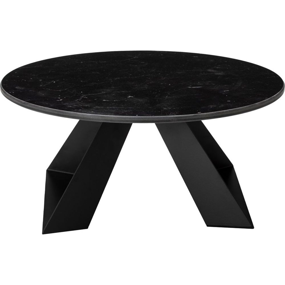 Alto Round Black Marble HPL Riser with 6 inch Black Legs