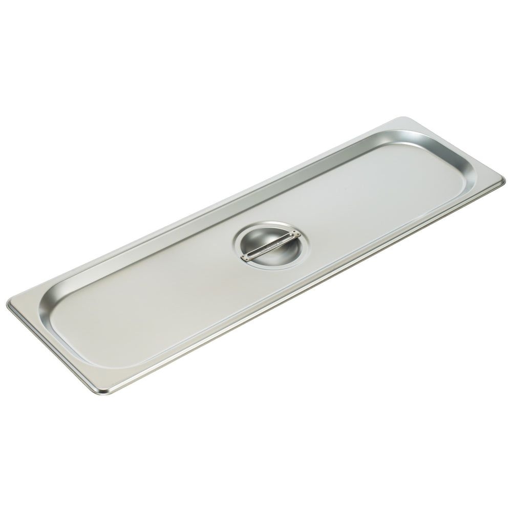 Winco Stainless Steel Solid Cover For Half Long Steam Table Pan -- 12 Per Case