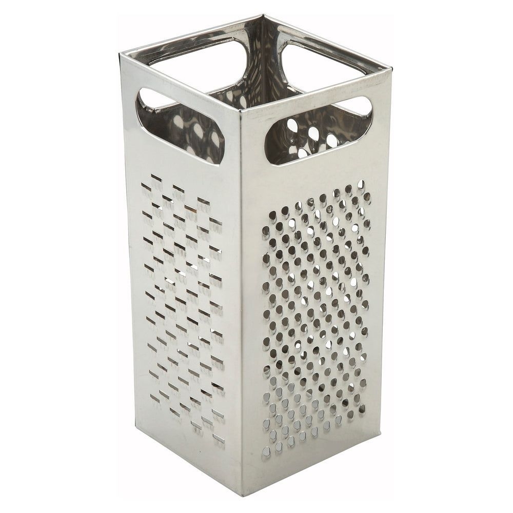 Winco Stainless Steel Square Box Grater, 9 X 4 Inch -- 12 Per Case