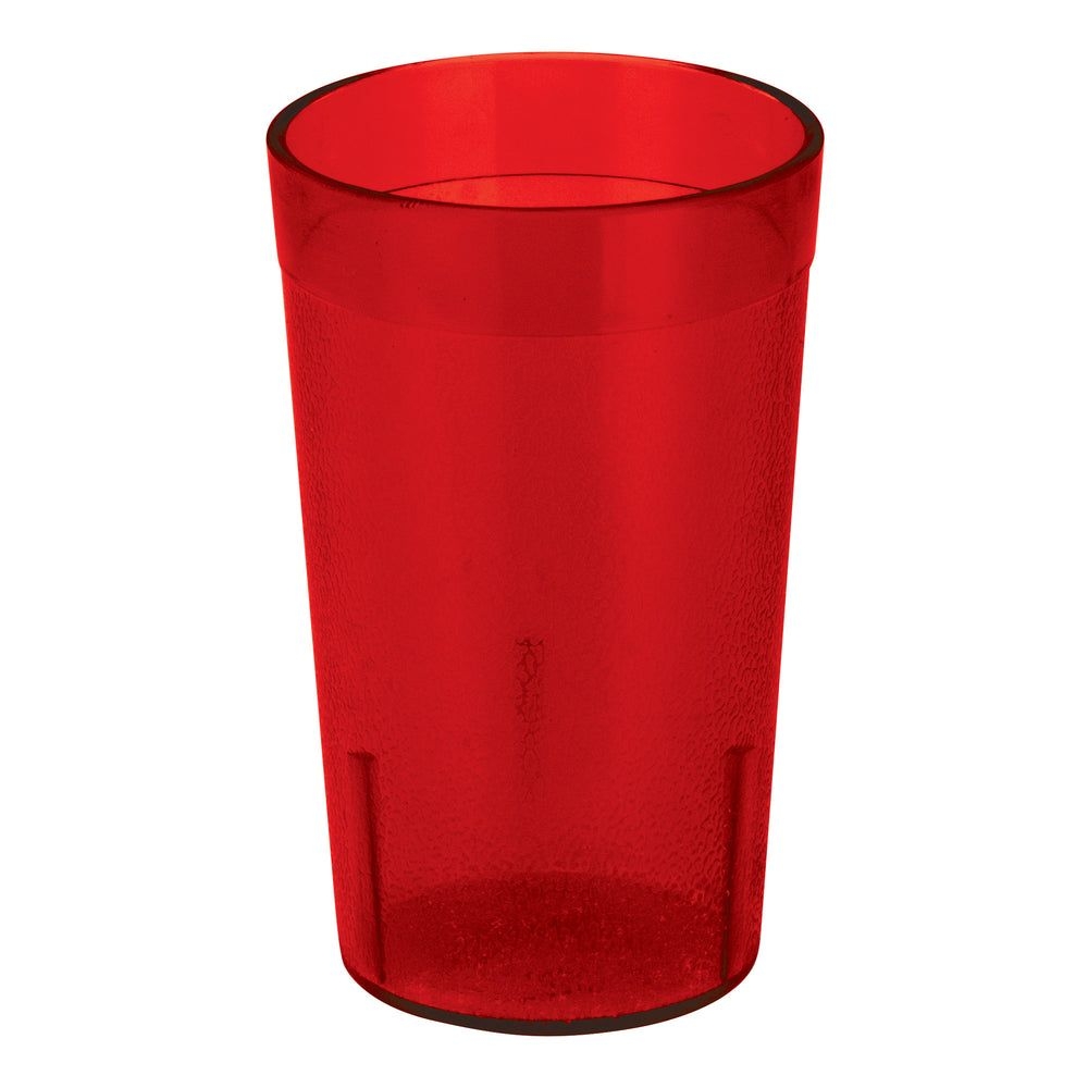 Winco Red Plastic Pebbled Tumbler, 5 Ounce Capacity -- 6 Per Case