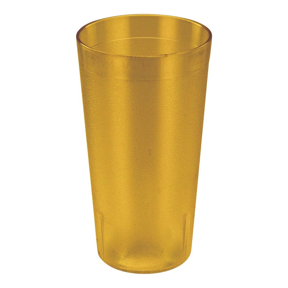 Winco Amber Plastic Pebbled Tumbler, 12 Ounce Capacity -- 12 Per Case
